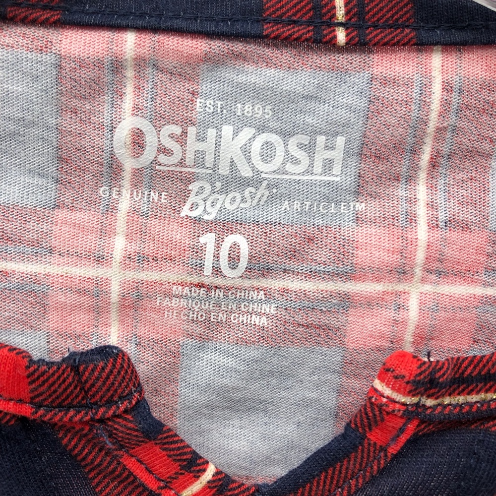 OshKosh Red Plaid Dress Girls 10 - Picture 4 of 4